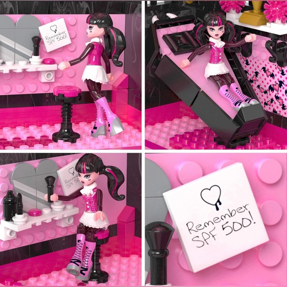*SOLD DO NOT BUY*. Mega Monster High Draculaura’s Boo-k Crypt Building Set - Picture 6 of 15